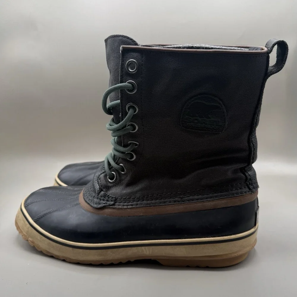 Sorel 1964 Premium T Mens A 10 Brown Waterproof Canvas Winter Duck Boots‎ NM1560